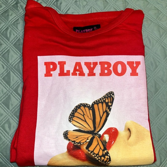 OVO x Playboy Crewneck | Red | X-Large(Fits like Large) - Picture 4 of 6
